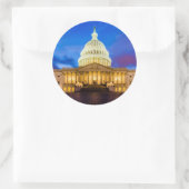 Sticker Rond Le Capitole des États-Unis (Sac)