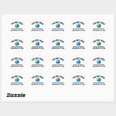 Sticker Rond Le Centre D'Aide - Sauver Le Monde (Feuille)