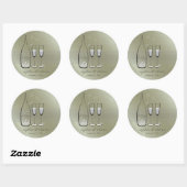 Sticker Rond Le Champagne Bubbly Argent Bravo Mariage élégant (Feuille)