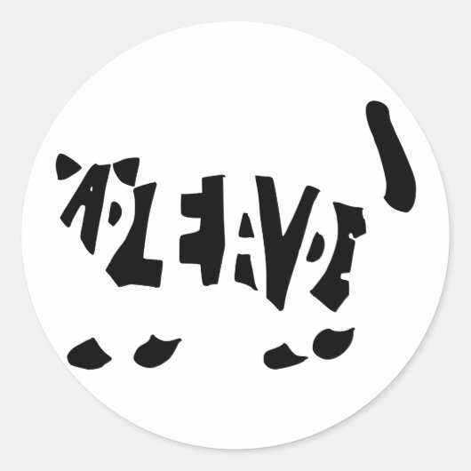 Sticker Rond Le chat de Schrödinger (Devant)