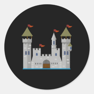 Sticker Rond Le Château De Knight