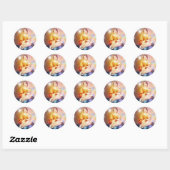 Sticker Rond Le chef-d'oeuvre de Dieu est mère (Feuille)