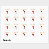 Sticker Rond Le chef du homard rouge baise ma queue (Feuille)