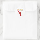 Sticker Rond Le chef du homard rouge baise ma queue (Sac)