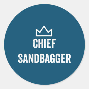 Sticker Rond Le chef Sandbagger Golf Meme Bjj Chess Sandbag