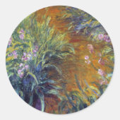 Sticker Rond Le chemin à travers les Irises par Claude Monet (Devant)