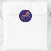 Sticker Rond Le Cheval Brodé (Sac)