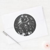 Sticker Rond Le Chevalier Déchu par BurnsInHell (Enveloppe)