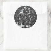 Sticker Rond Le Chevalier Déchu par BurnsInHell (Sac)
