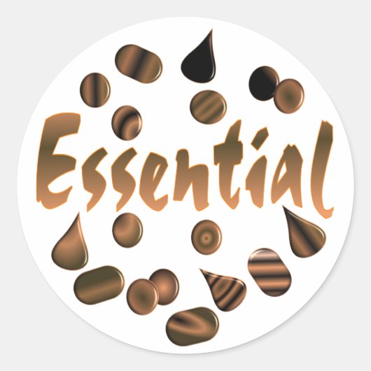 Sticker Rond Le chocolat est essentiel (Devant)