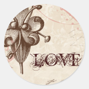 Sticker Rond Le Chocolatier - Rose, sceaux Mariages