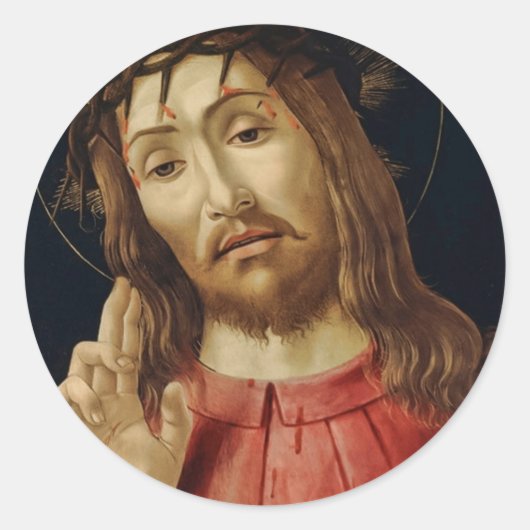 Sticker Rond Le Christ ressuscité (Devant)