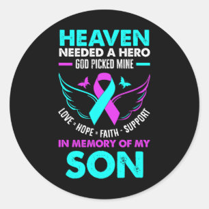 Sticker Rond Le ciel a besoin d'un héros Dieu a attrapé mon fil