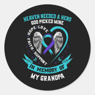 Sticker Rond Le ciel a besoin d'un héros Dieu a attrapé mon gra