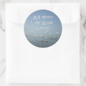 Sticker Rond Le ciel est la limite (Sac)
