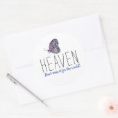 Sticker Rond Le ciel ne manque pas ça pour le papillon mondial (Enveloppe)