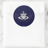 Sticker Rond Le Claddagh (Argent) (Sac)