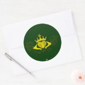 Sticker Rond Le Claddagh (Or) (Enveloppe)