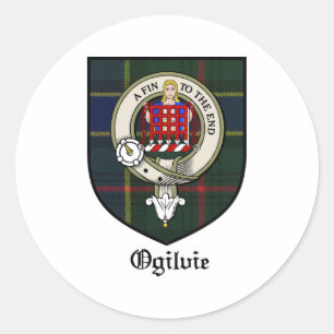Sticker Rond Le clan d'Ogilvie Crest le tartan d'insigne