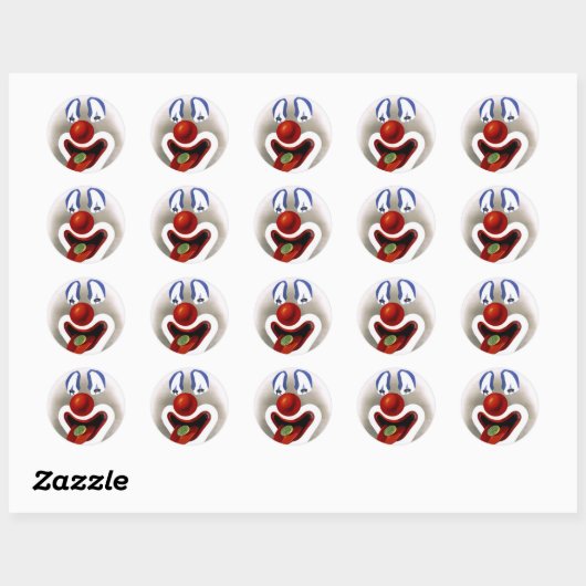 Sticker Rond Le Clown bonbon (Feuille)