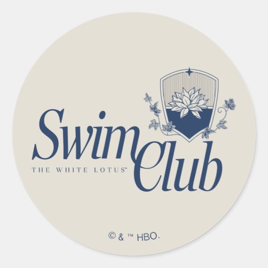 Sticker Rond Le Club de natation White Lotus (Devant)