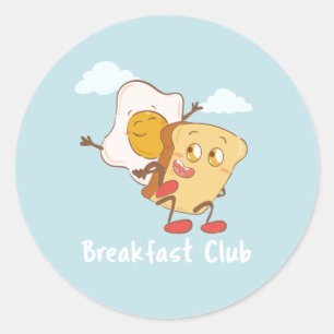Sticker Rond Le Club Petit-Déjeuner - Gastronomie