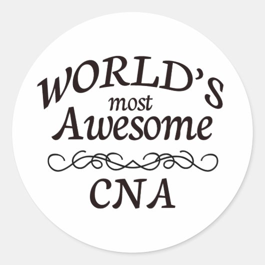 Sticker Rond Le CNA le plus génial au monde (Devant)