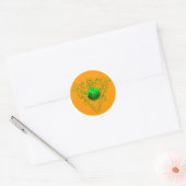 STICKER ROND LE COEUR CELTIQUE DE SAINT PATRICK (Enveloppe)