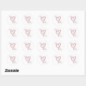 Sticker Rond Le coeur de Schnauzer géant (Feuille)