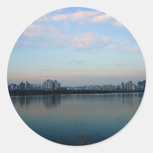 Sticker Rond Le coeur et l'âme de Séoul (Devant)