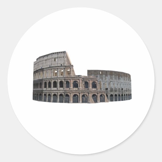 Sticker Rond Le Colisée de Rome : Modèle 3D : (Devant)