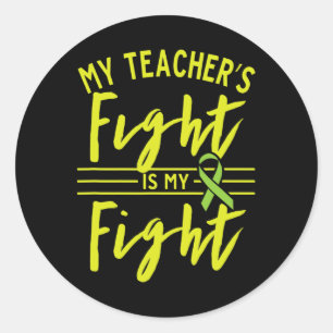 Sticker Rond Le combat de l'enseignant est ma lutte pour la mal