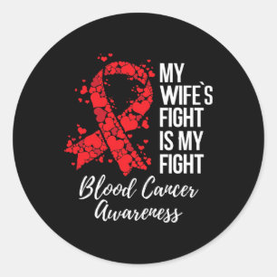 Sticker Rond Le combat de ma femme est mon combat Sensibilisati