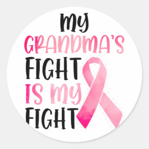 Sticker Rond Le combat de ma grand-mère est mon combat, le can