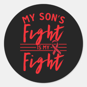 Sticker Rond Le combat de mon fils est mon combat Sensibilisati