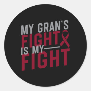 Sticker Rond Le combat de mon grand-père est mon combat Anémie 