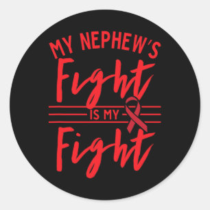 Sticker Rond Le combat de mon neveu est mon combat Sensibilisat