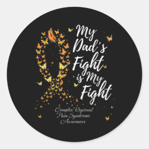 Sticker Rond Le combat de mon père est la sensibilisation à mes