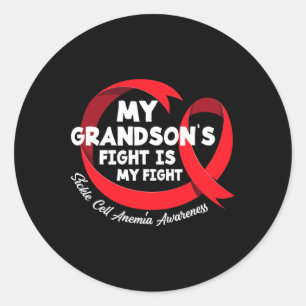 Sticker Rond Le combat de mon petit-fils est mon combat contre
