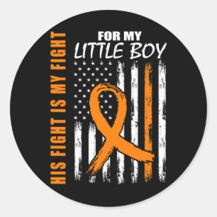 Sticker Rond Le combat est mon combat petit garçon Fils Leukemi