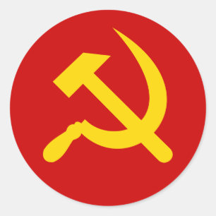 Sticker Rond Le communisme marteau et faucille