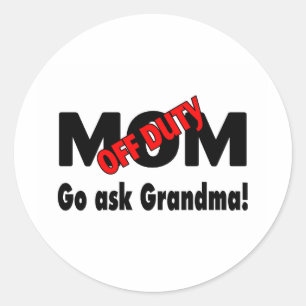 Sticker Rond Le congé de maman disparaissent demandent à la