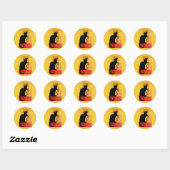 Sticker Rond Le Conversation Noir - Joyeux anniversaire (Feuille)