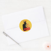 Sticker Rond Le Conversation Noir - Joyeux anniversaire (Enveloppe)