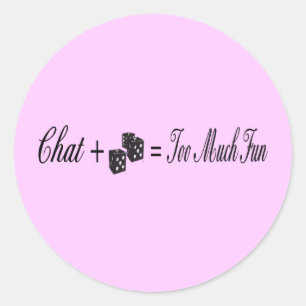 Sticker Rond le conversation plus des matrices égale trop