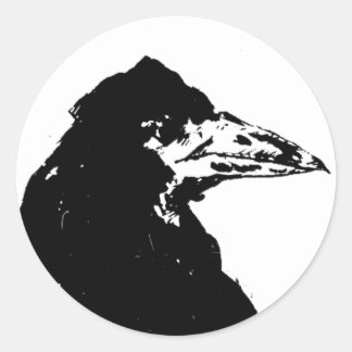 Sticker Rond Le Corbeau d'Edgar Allan Poe