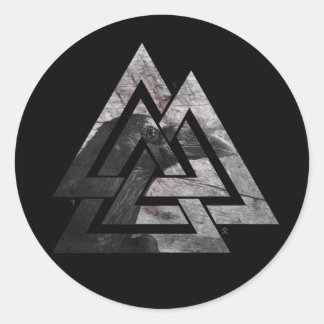 Sticker Rond Le Corbeau d'Odin