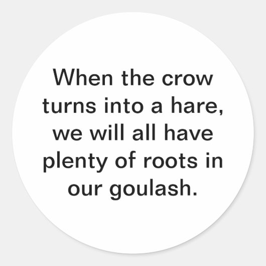 Sticker Rond Le corbeau se transforme en lièvre Hankamer Artjun (Devant)