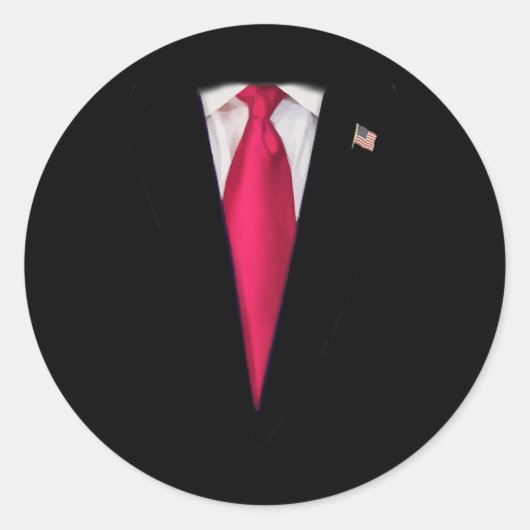 Sticker Rond Le costume d'Halloween de Trump pour enfant (Devant)