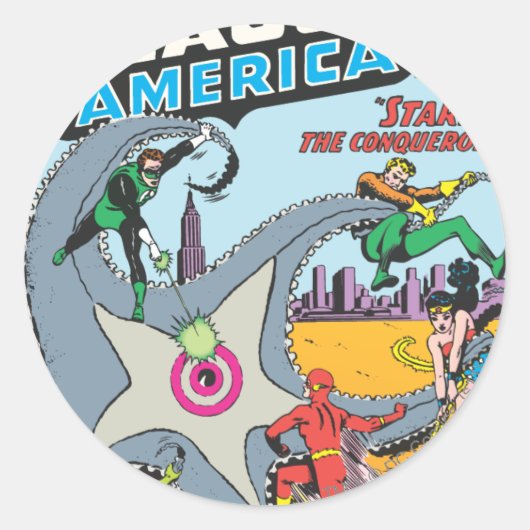 Sticker Rond Le courageux et le courageux numéro 28 - mars (Devant)